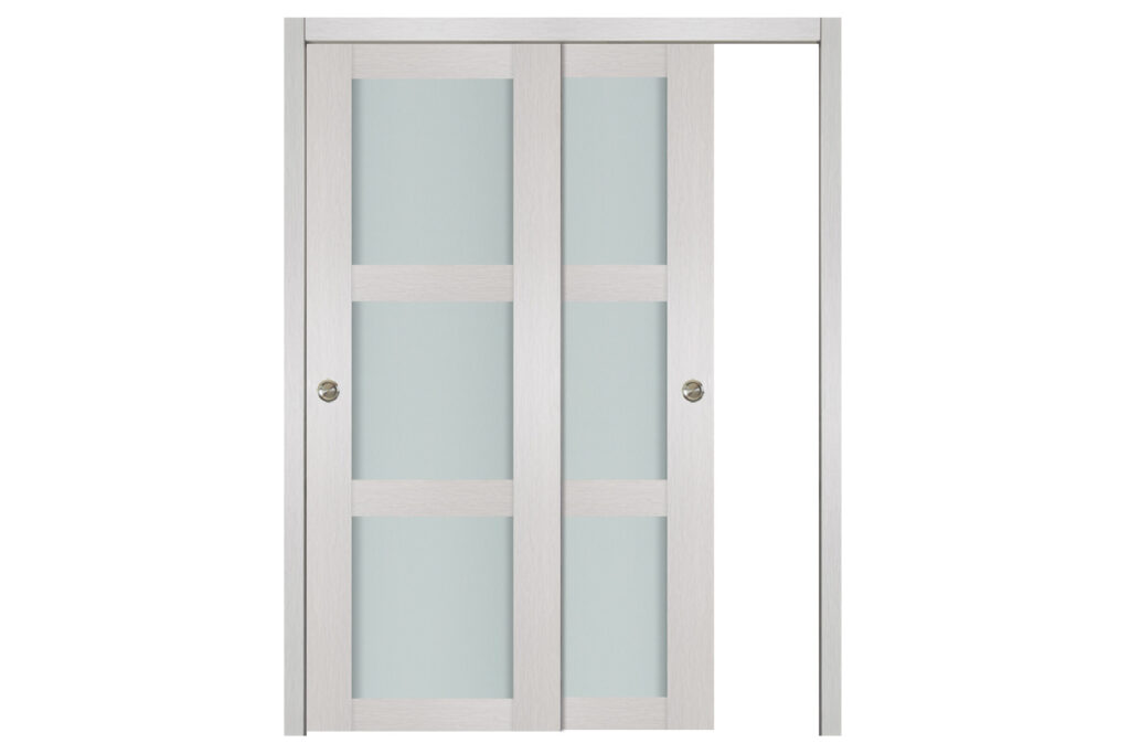 Nova 3 Lite White Wenge Wood Laminated Modern Interior Door - Bypass Door