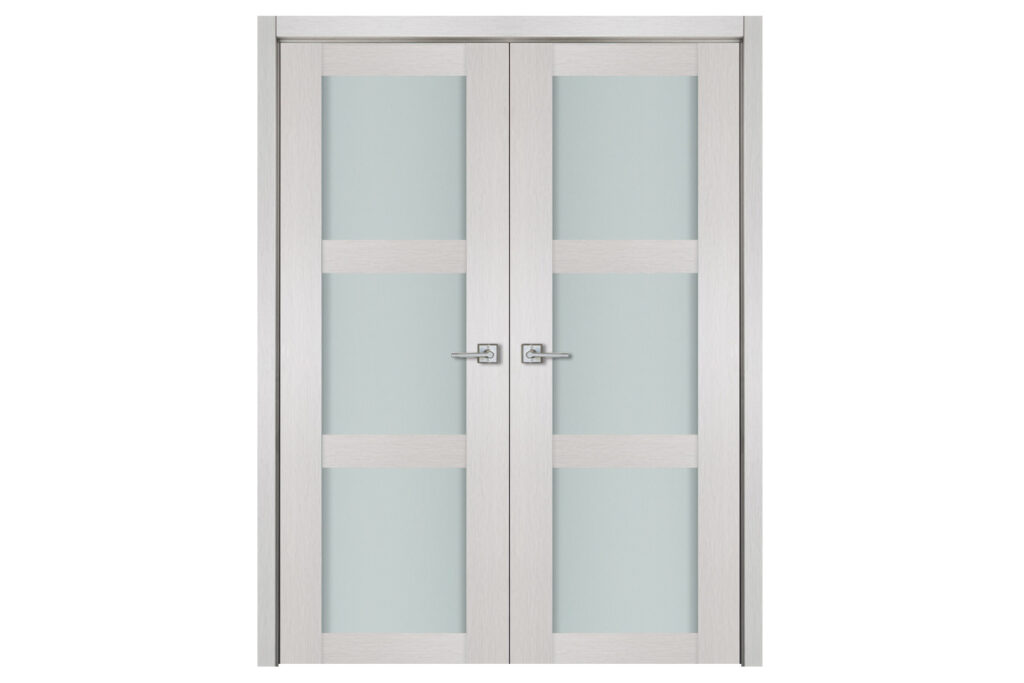 Nova 3 Lite White Wenge Wood Laminated Modern Interior Door - Double Door