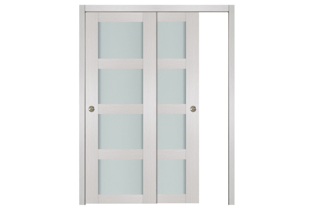 Nova 4 Lite White Wenge Wood Laminated Modern Interior Door - Bypass Door