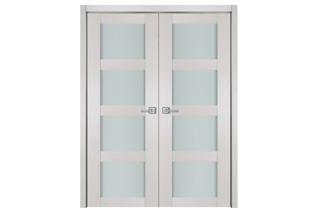 Nova 4 Lite White Wenge Wood Laminated Modern Interior Door - Double Door