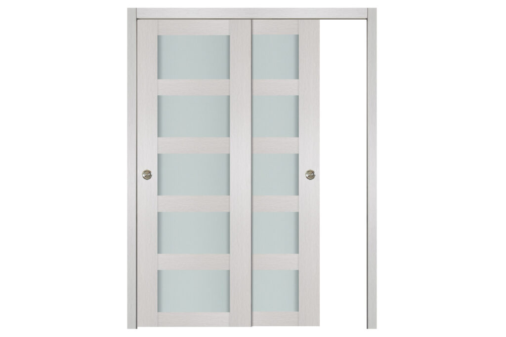 Nova 5 Lite White Wenge Wood Laminated Modern Interior Door - Bypass Door
