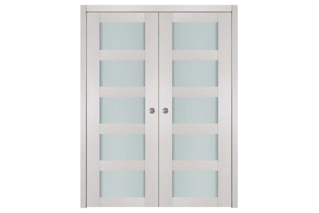 Nova 5 Lite White Wenge Wood Laminated Modern Interior Door - Double Pocket