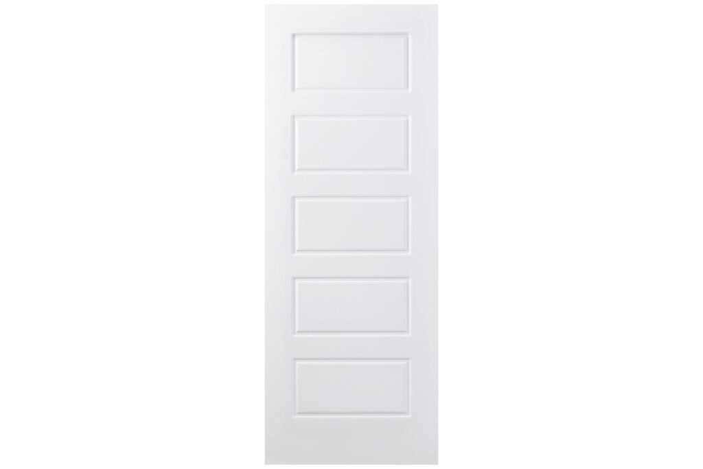 Nova 5 Panel Soft White Laminated Traditional interior Door - Slab