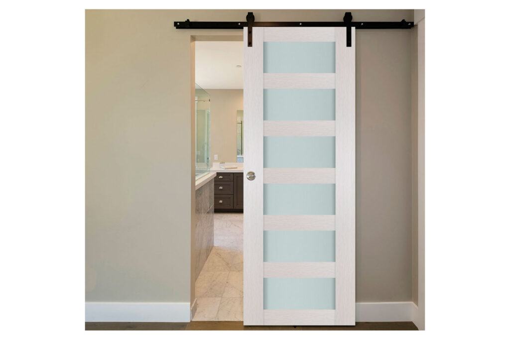 Nova 6 Lite White Wenge Wood Laminated Modern Interior Door - Barn Door