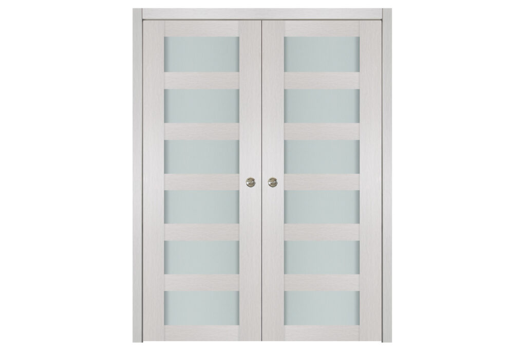 Nova 6 Lite White Wenge Wood Laminated Modern Interior Door - Double Pocket