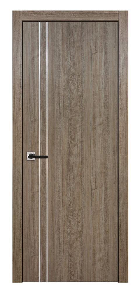Nova HG-002V Dark Aloe Wood Laminated Modern Interior Door