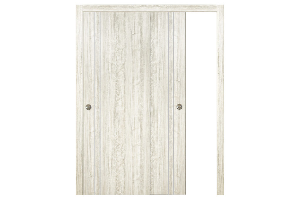 Nova HG-002V Light Aloe Wood Laminated Modern Interior Door - Bypass Door