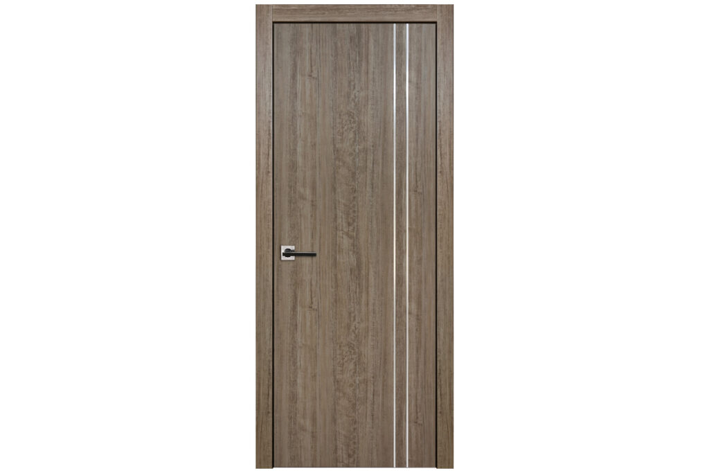 Nova HG-002VR Dark Aloe Wood Laminated Modern Interior Door - Single Door