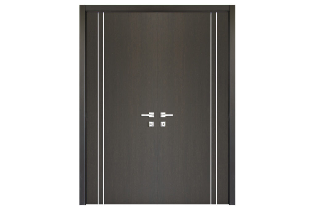 Nova HG-002VR Japan Oak Laminated Modern Interior Door - Double Door