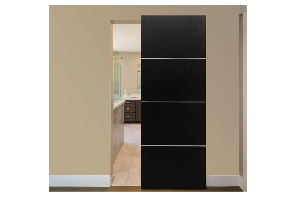 Nova HG-008 Black Ash Laminated Modern Interior Door - Magic Door