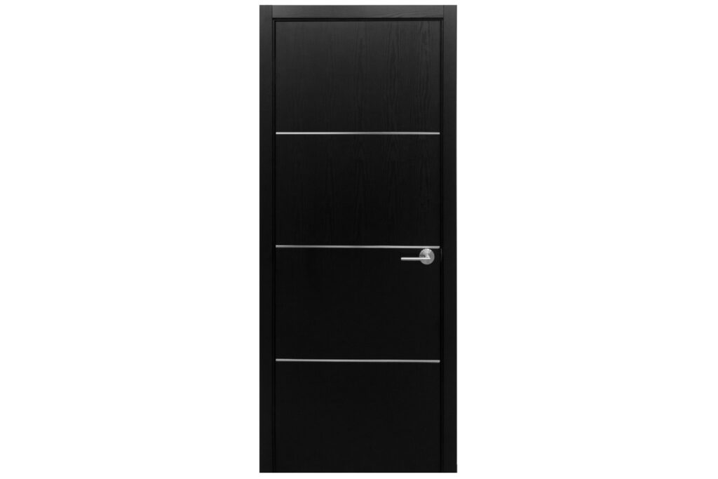 Nova HG-008 Black Ash Laminated Modern Interior Door - Single Door