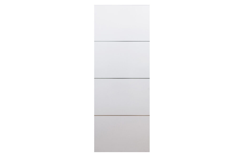 Nova HG-008 White Drawing Laminated Modern Interior Door - Slab