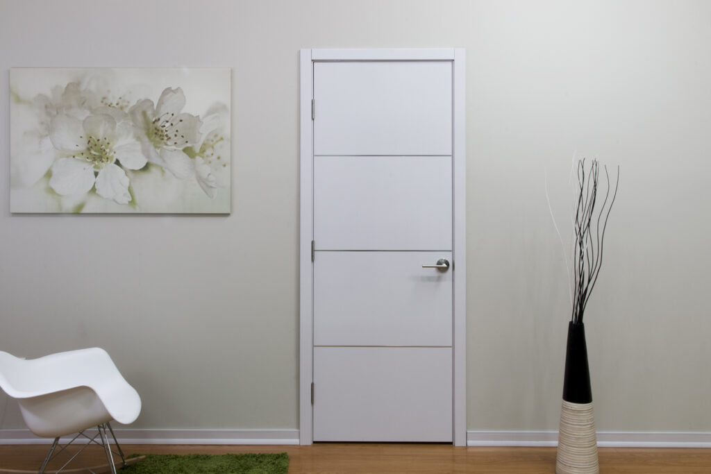 Nova HG-008 White Drawing Laminated Modern Interior Door