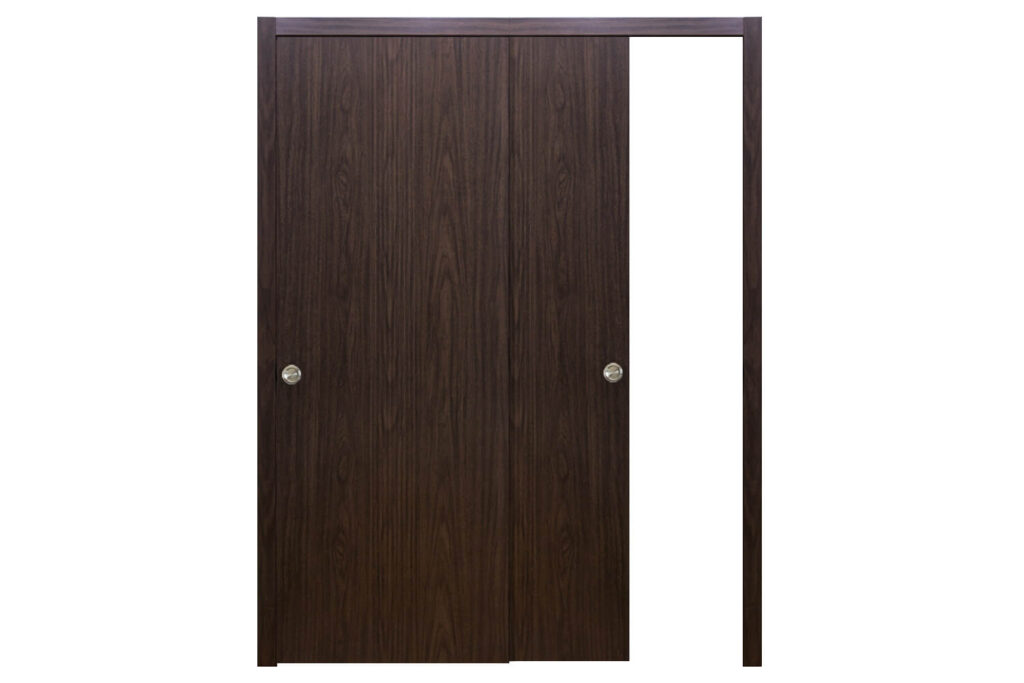 Nova M-34 Black Walnut Laminated Modern Interior Door - Bypass Door
