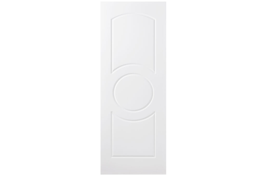 Nova Ovalo Soft White Laminated Traditional interior Door - Slab