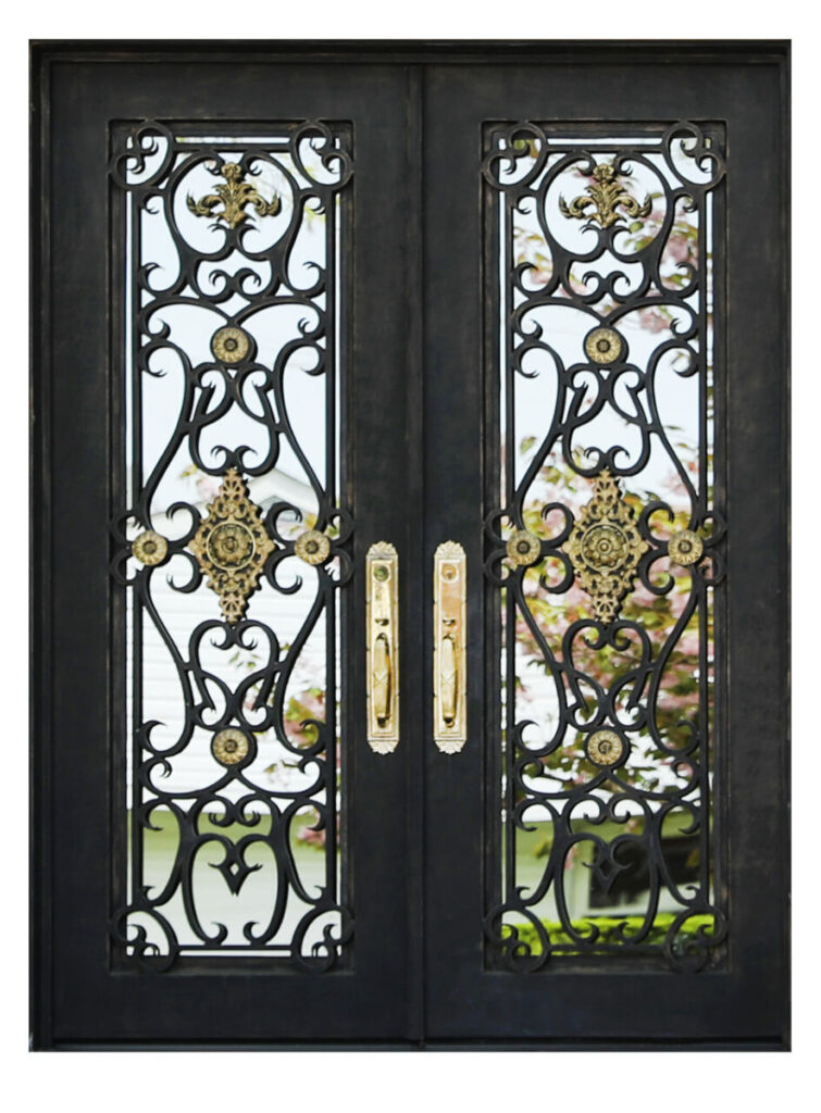 Nova Royal Series Wrought Iron Custom Exterior Door Style 003