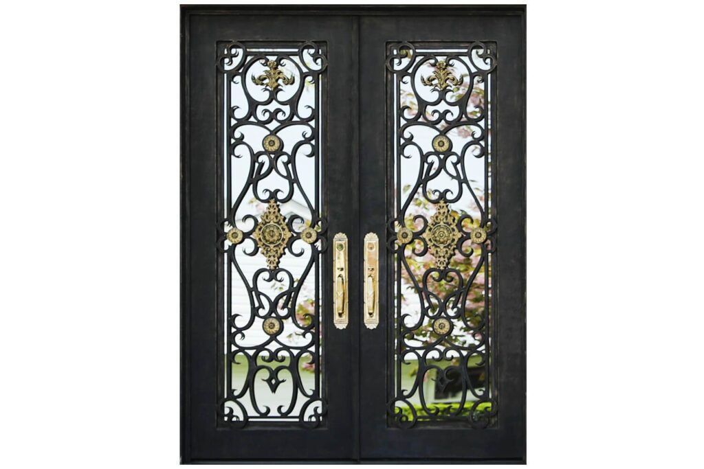 Nova Royal Series Wrought Iron Custom Exterior Door Style 003