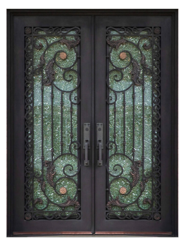 Nova Royal Series Wrought Iron Custom Exterior Door Style 013