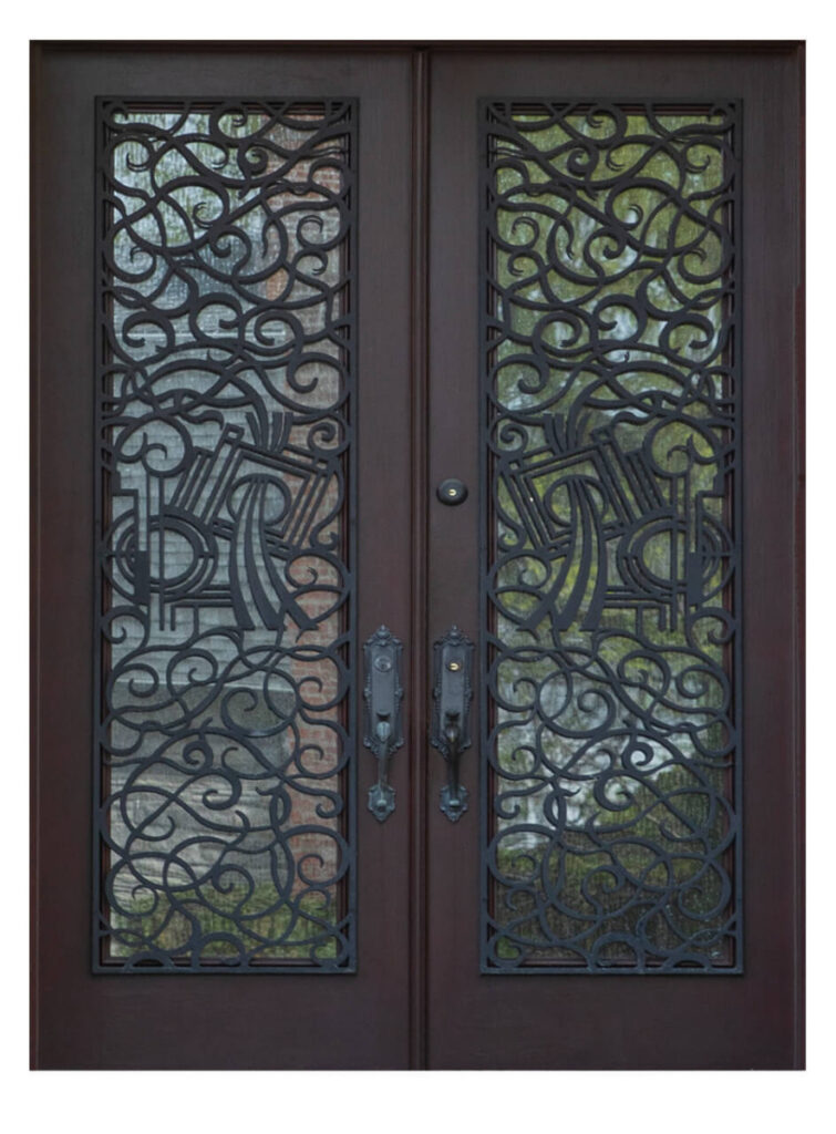 Nova Royal Series Wrought Iron Custom Exterior Door Style 017