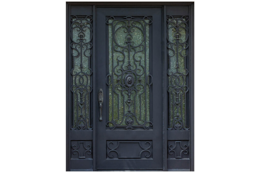 Nova Royal Series Wrought Iron Custom Exterior Door Style 029