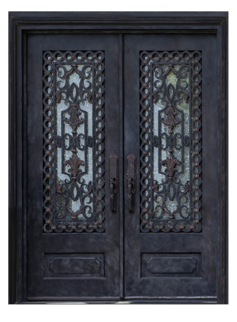 Nova Royal Series Wrought Iron Custom Exterior Door Style 032