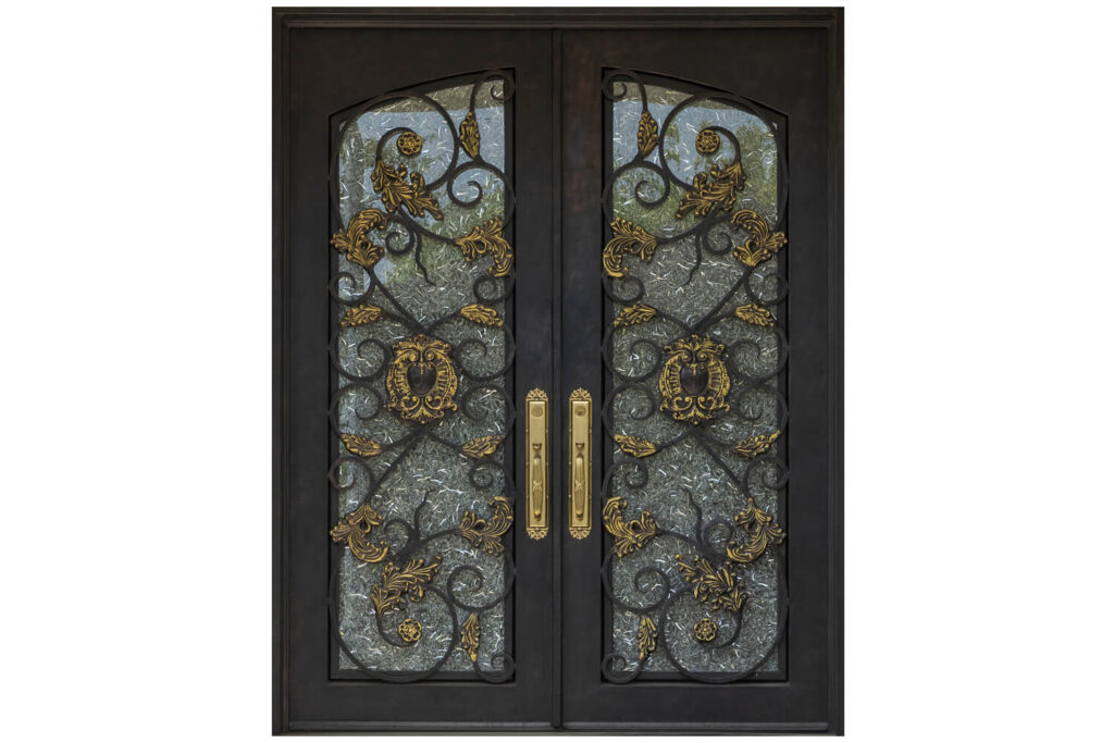 Nova Royal Series Wrought Iron Custom Exterior Door Style 033
