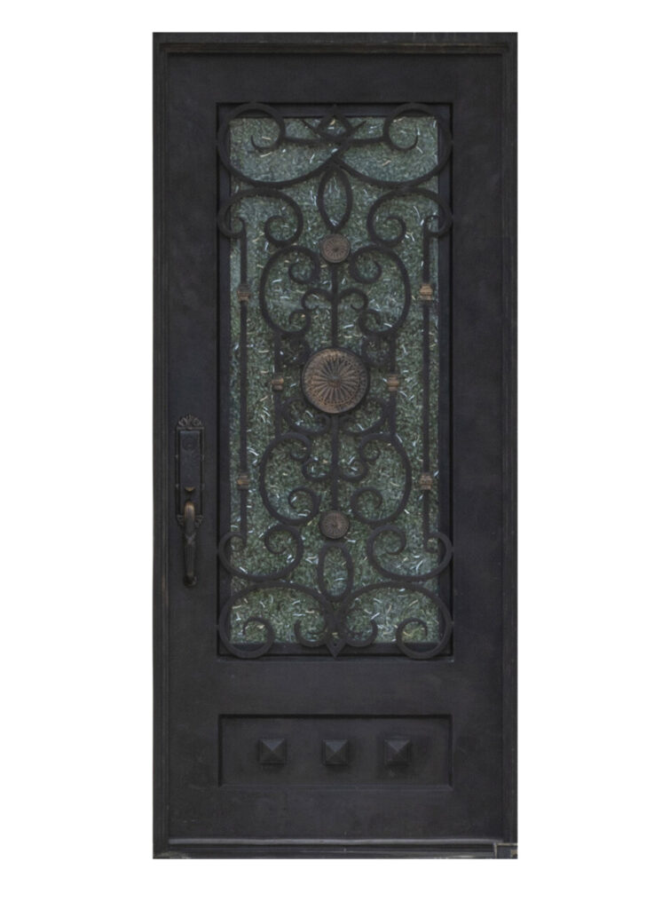 Nova Royal Series Wrought Iron Custom Exterior Door Style 034