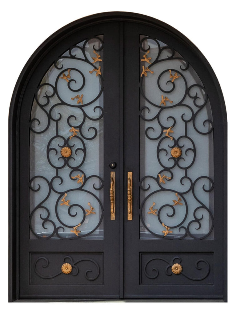 Nova Royal Series Wrought Iron Custom Exterior Door Style 035