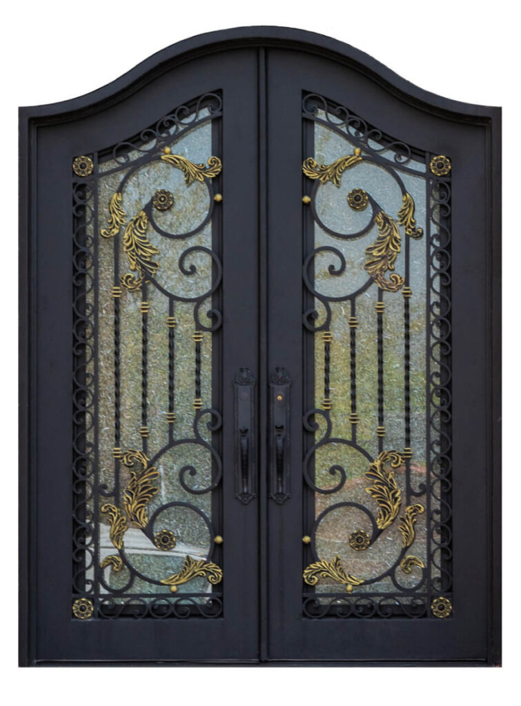 Nova Royal Series Wrought Iron Custom Exterior Door Style 036