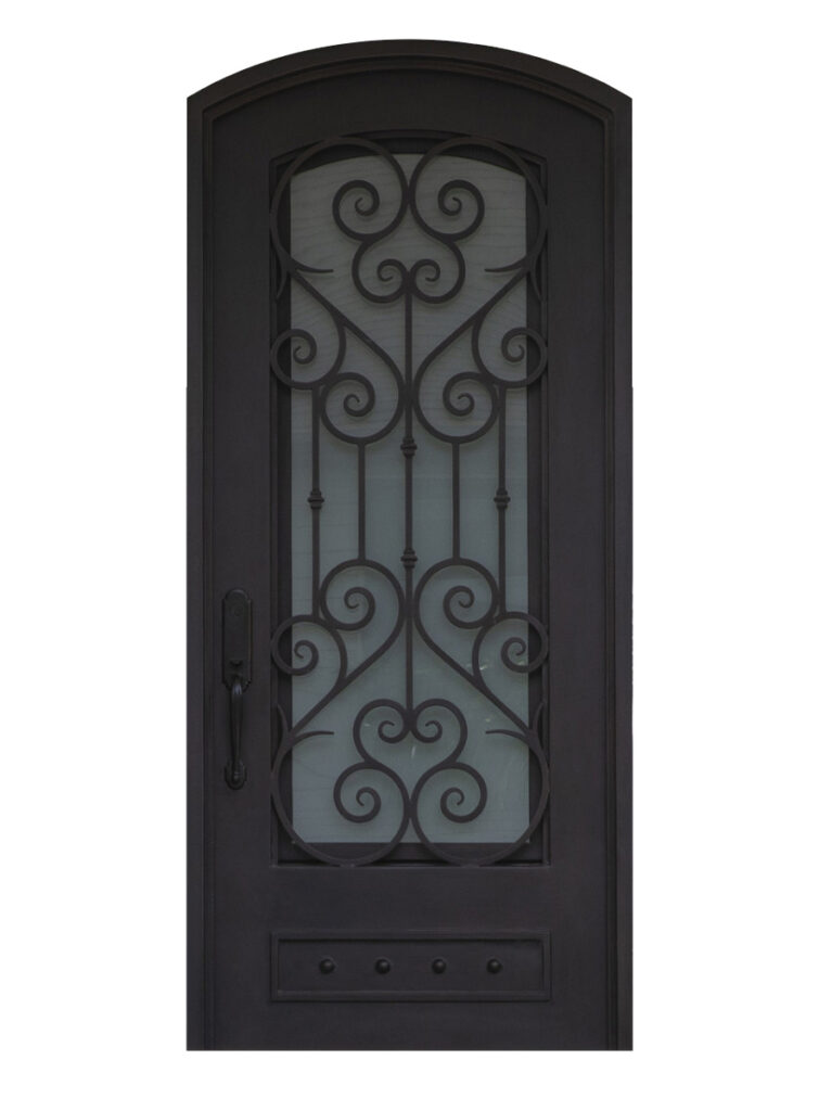 Nova Royal Series Wrought Iron Custom Exterior Door Style 038