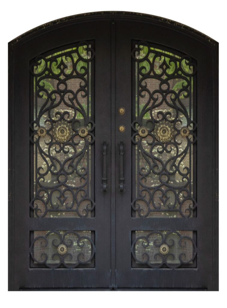 Nova Royal Series Wrought Iron Custom Exterior Door Style 045