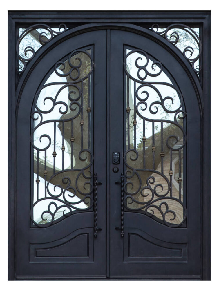 Nova Royal Series Wrought Iron Custom Exterior Door Style 046