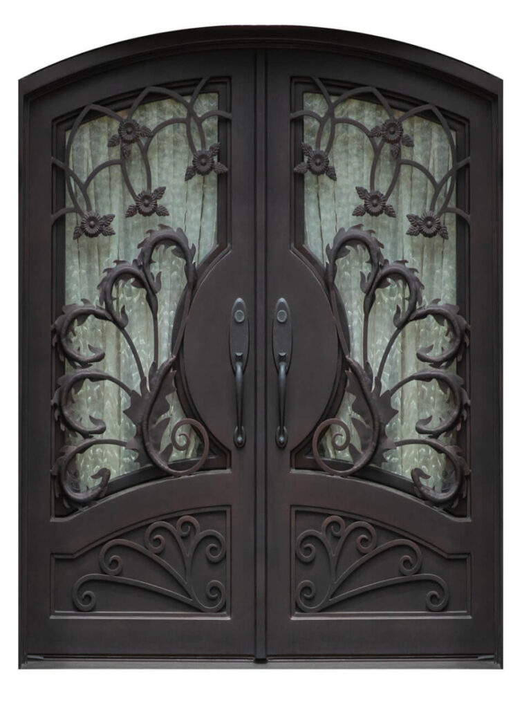 Nova Royal Series Wrought Iron Custom Exterior Door Style 047
