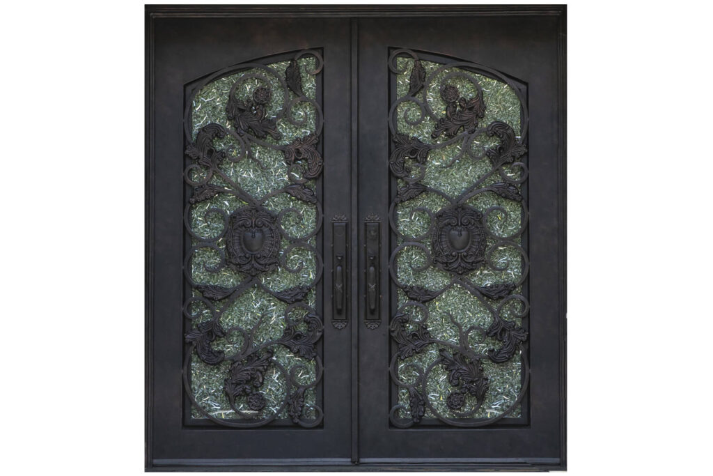 Nova Royal Series Wrought Iron Custom Exterior Door Style 049