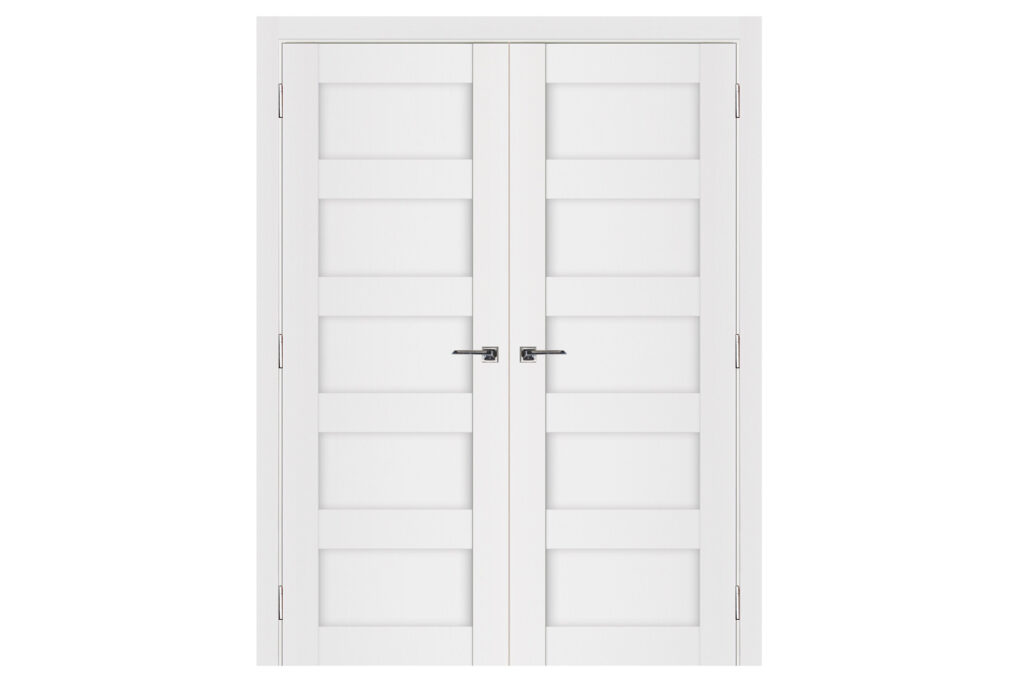 Nova Stile 022 Soft White Laminated Modern Interior Door - Double Door
