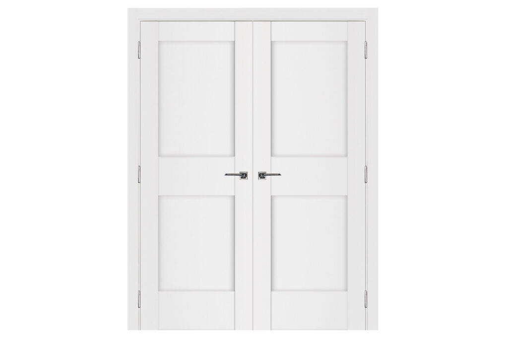 Nova Stile 023 Soft White Laminated Modern Interior Door - Double Door