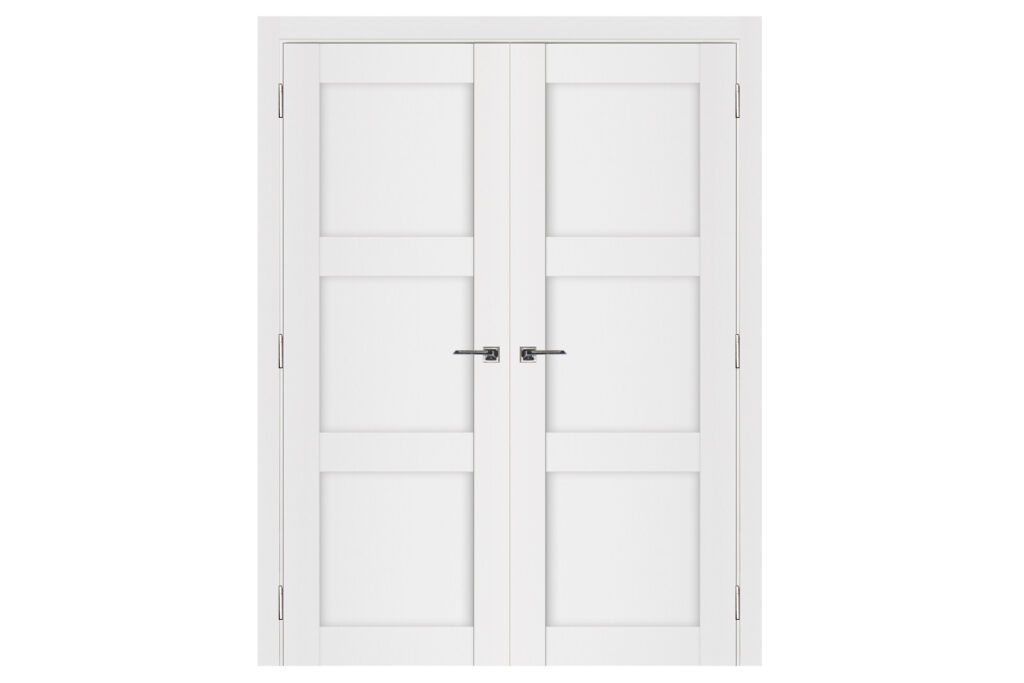 Nova Stile 025 Soft White Laminated Modern Interior Door - Double Door