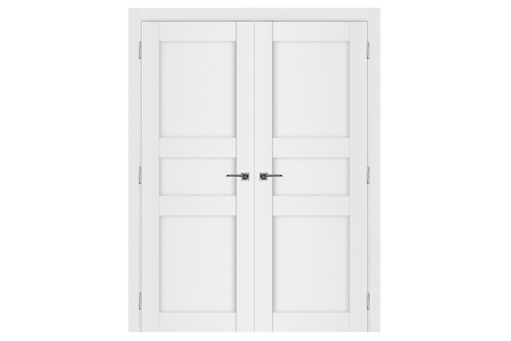 Nova Stile 029 Soft White Laminated Modern Interior Door - Double Door