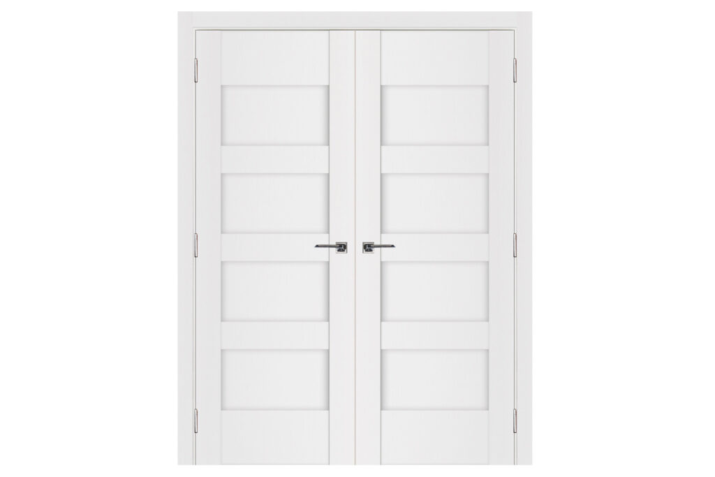 Nova Stile 035 Soft White Laminated Modern Interior Door - Double Door