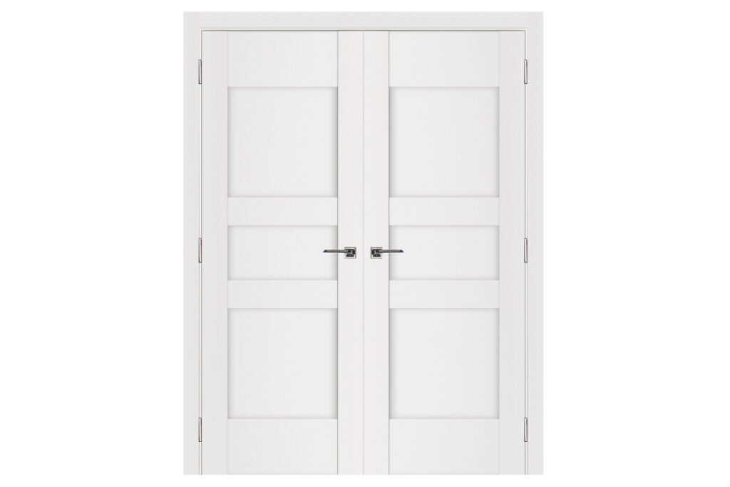 Nova Stile 036 Soft White Laminated Modern Interior Door - Double Door
