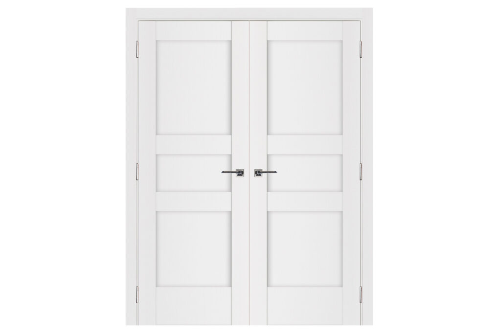 Nova Stile 039 Soft White Laminated Modern Interior Door - Double Door