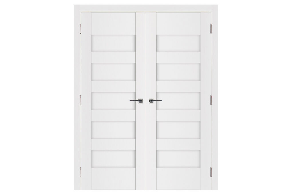 Nova Stile 040 Soft White Laminated Modern Interior Door - Double Door