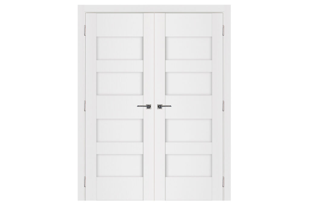 Nova Stile 041 Soft White Laminated Modern Interior Door - Double Door