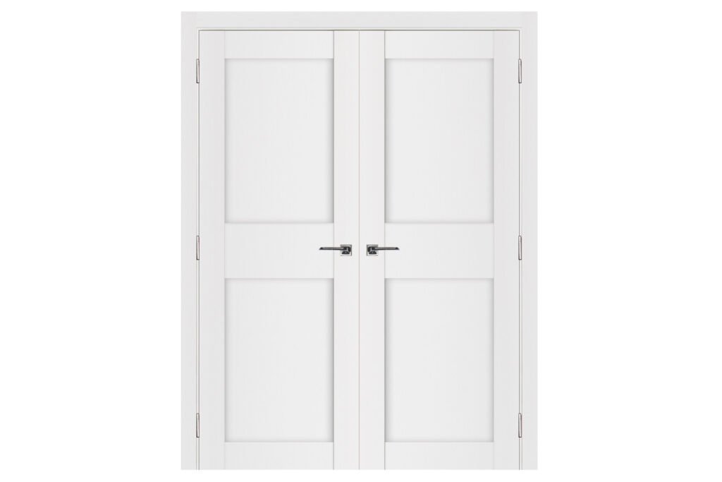 Nova Stile 043 Soft White Laminated Modern Interior Door - Double Door