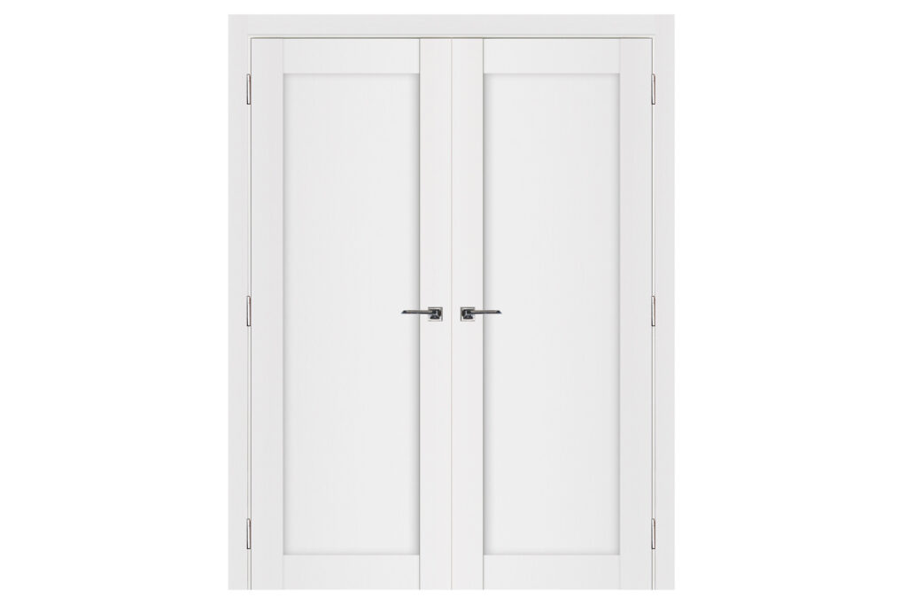 Nova Stile 054 Soft White Laminated Modern Interior Door - Double Door