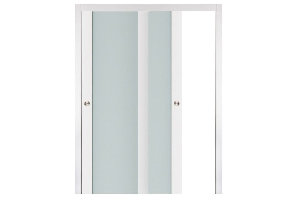 Nova Triplex 001 Soft White Laminated Modern Interior Door - Bypass Door
