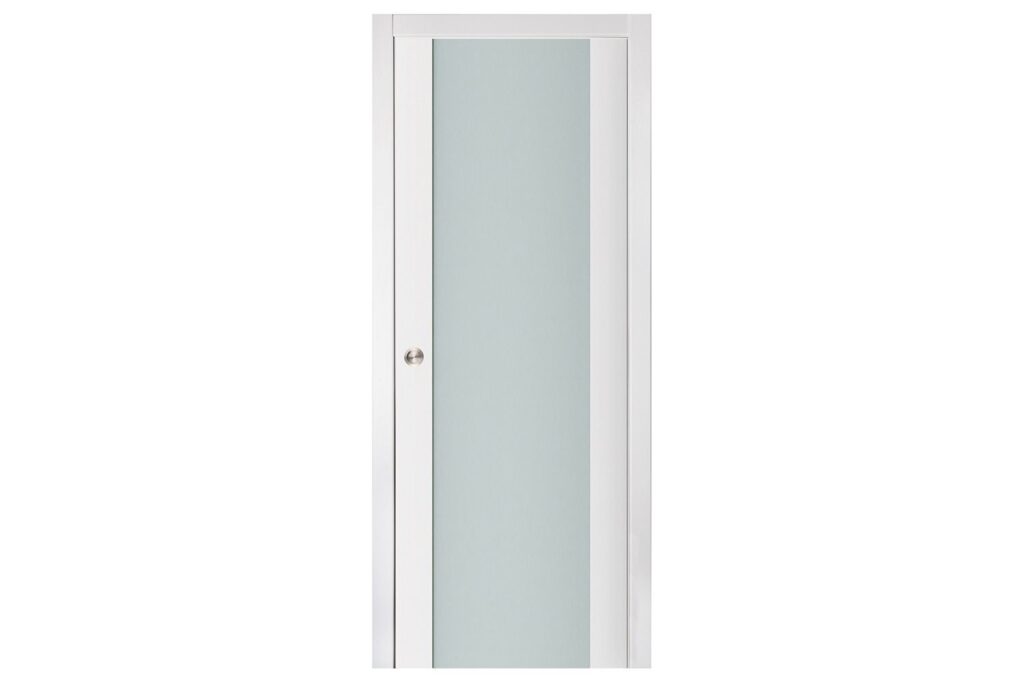 Nova Triplex 001 Soft White Laminated Modern Interior Door - Single Pocket