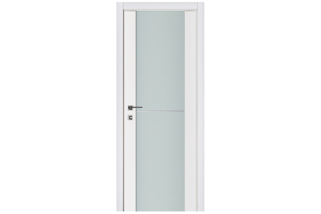 Nova Triplex 002 Soft White Laminated Modern Interior Door - Single Door