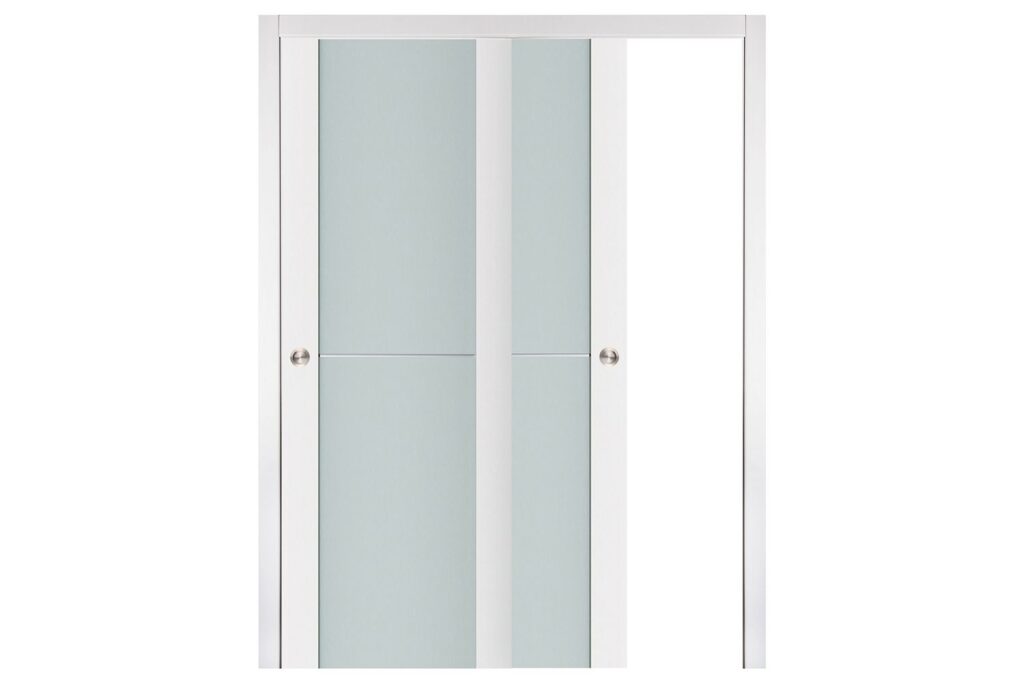 Nova Triplex 002 Soft White Laminated Modern Interior Door - Bypass Door