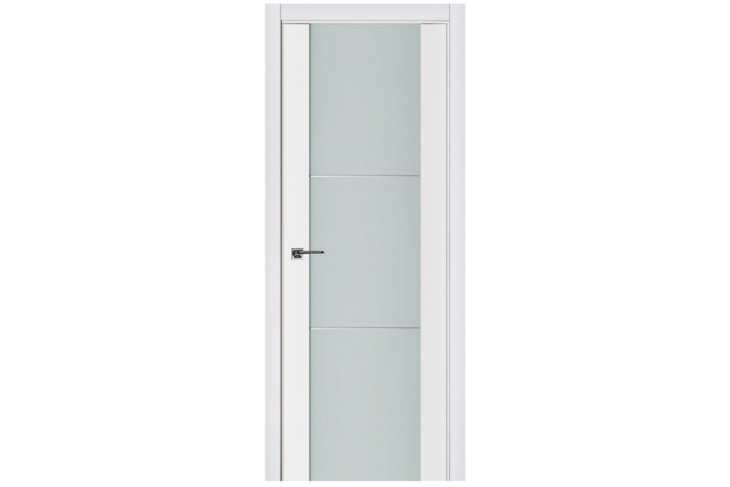 Nova Triplex 004 Soft White Laminated Modern Interior Door - Single Door